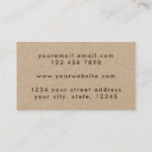 Elegant Grunge Kraft Brown Oranje Rust Terracotta Visitekaartje (Achterkant)