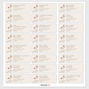 Elegant Guest Adresetiketten Sticker