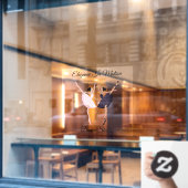 Elegant haar van Dansende Ballerinas Studi aanpass Raamsticker (Cafe Raam)