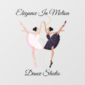 Elegant haar van Dansende Ballerinas Studi aanpass Raamsticker (Vel)