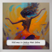  Elegant Hair Salon Custom Name Poster (Devant)