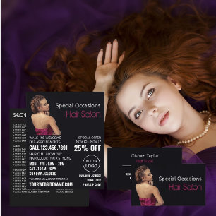 Elegant Hair Style, Hair Stylist, Hair Salon Visitekaartje