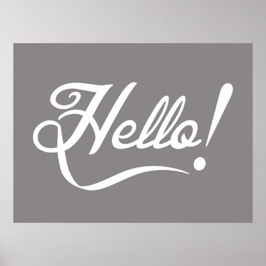 Elegant Hallo Poster (Voorkant)