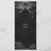 Elegant Halloween bruiloft menu (Achterkant)