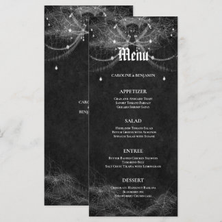 Elegant Halloween bruiloft menu
