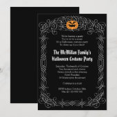 Elegant Halloween Costume Party Invitation Kaart (Voorkant / Achterkant)
