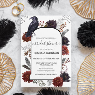 Elegant Halloween Floral Boho Vrijgezellenfeest Kaart