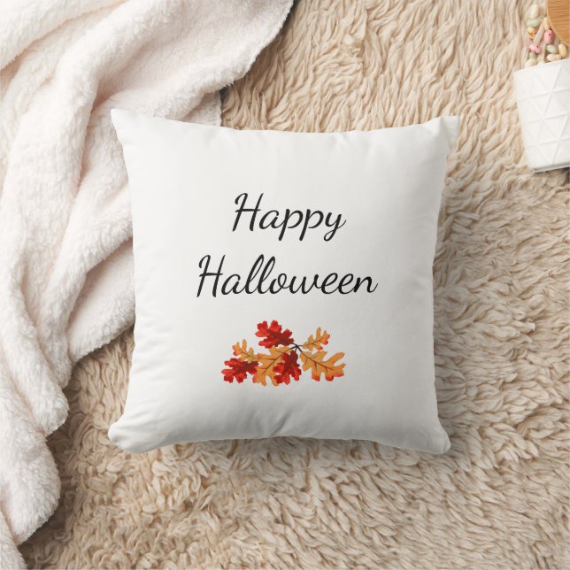 Elegant Halloween Herfst Bladblad Rood Sinaasappel Kussen (Deken)
