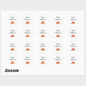 Elegant Halloween Herfst Bladblad Rood Sinaasappel Ronde Sticker (Vel)