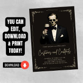 Elegant Halloween Kostuum Party Kaart