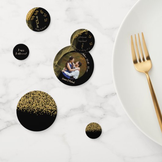 Elégant Halloween mariage & Crânes d'or Confetti (Groupe)