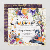 Elegant Halloween Party Invitation (Voorkant / Achterkant)