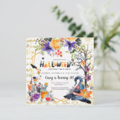 Elegant Halloween Party Invitation (Staand voorkant)