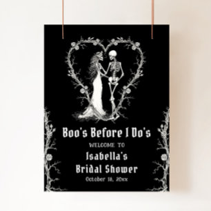 Elegant Halloween Skeleton Vrijgezellenfeest Welko Poster