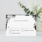 Elegant Halloween Wedding RSVP-kaart RSVP Kaartje (Staand voorkant)