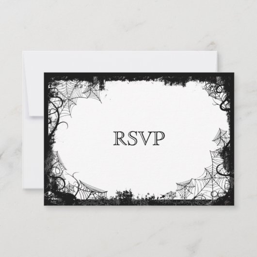 Elegant Halloween Wedding RSVP-kaart RSVP Kaartje (Achterkant)