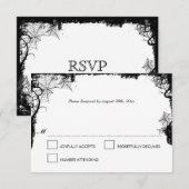 Elegant Halloween Wedding RSVP-kaart RSVP Kaartje (Voorkant / Achterkant)