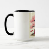 Elegant Hanami Cherry Blossom Mug (Gauche)
