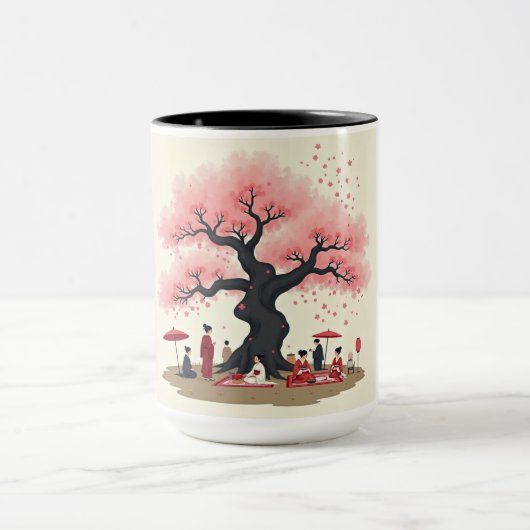 Elegant Hanami Cherry Blossom Mug (Centre)