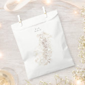 Elegant Hand Drawn Botanical Monogram Weddenschap Bedankzakje (Geknipt)