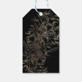 Elegant Hand Drawn Botanical Monogram Weddenschap Cadeaulabel (Achterkant)