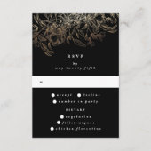 Elegant Hand Drawn Botanical Monogram Weddenschap RSVP Kaartje (Voorkant)