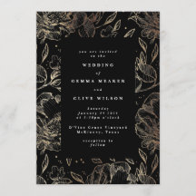 Elegant Hand Drawn Botanical Wedding