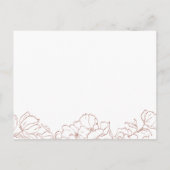 Elegant hand drawn floral terracotta Recipe Card Briefkaart (Achterkant)