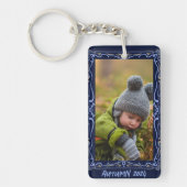 Elegant Hand Drawn Frame Custom Image Sleutelhanger (Voorkant)