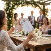 Elegant hand drawn  Wedding Ceremony Program Fans Handwaaier