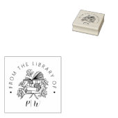 Elegant hand-getrokken de Aangepaste Initialen van Rubberstempel (Gestempeld)