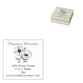 Elegant hand getrokken papavers, aangepast rubbers 	rubberstempel (Gestempeld)