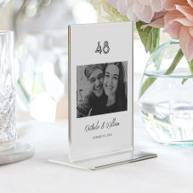 Elegant Hand-Lettered Couple's Naam Foto