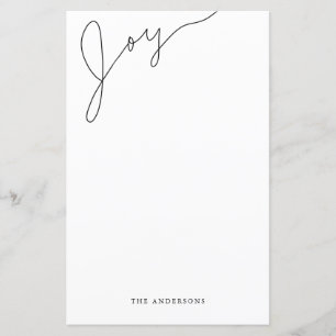 Elegant Hand Lettered Script Kerstmis Briefpapier