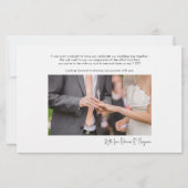 Elegant hand-Letterige bruiloft foto's Dank je wel Briefpapier (Achterkant)