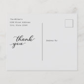 Elegant Hand Lettering Foto Weddenschap Hartelijk  (Achterkant)