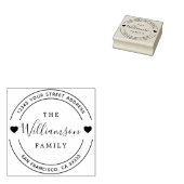 Elegant Hand Lettering Heart Rubberstempel (Gestempeld)