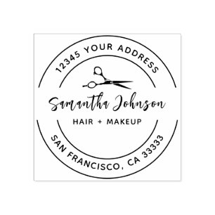 Elegant Hand Lettering Salon Rubber Stempel