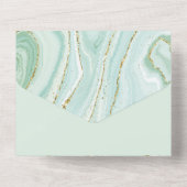 elegant handbeschilderd vloeibare marmer met gli all in one uitnodiging (Achterkant)