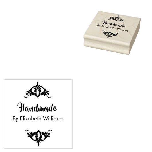 Elegant handgemaakt 	rubberstempel (Gestempeld)