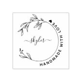 Elegant handgemaakte handleiding met liefdesnaam rubberstempel (Afrduk)
