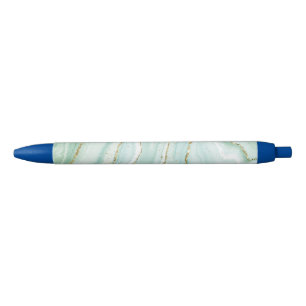elegant handgeschilderd vloeibaar marmerontwerp me blauwe inkt pen
