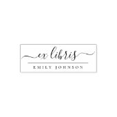 Elegant handgeschreven Ex Libris Script Custom Nam Zelfinktende Stempel (Design)