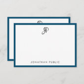 Elegant Handgeschreven Monogram Initiaal Sjabloon (Voorkant / Achterkant)