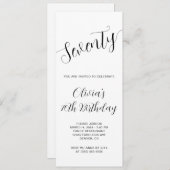 Elegant handgeschreven script 70e verjaardag kaart (Voorkant / Achterkant)