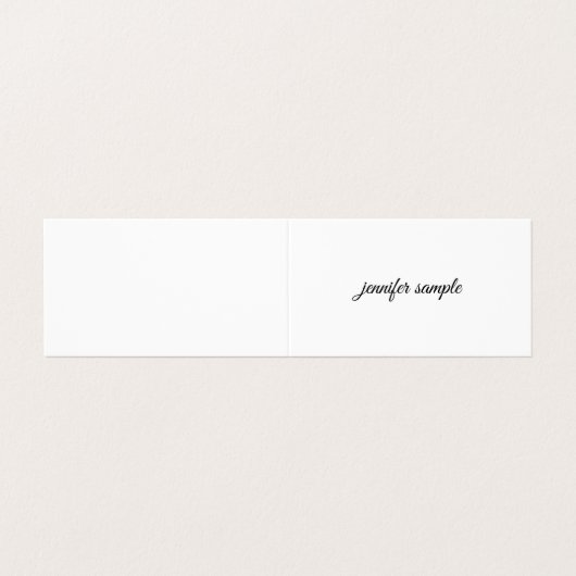 Elegant handgeschreven Script Clean Modern minimal Visitekaartjes (Buitenkant ongevouwen)