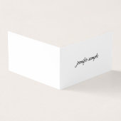 Elegant handgeschreven Script Clean Modern minimal Visitekaartjes (Buitenkant)