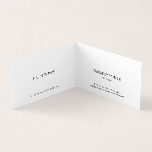 Elegant handgeschreven Script Clean Modern minimal Visitekaartjes (Binnen)