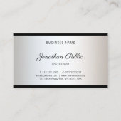 Elegant handgeschreven Script Cool Chic Plain Luxe Visitekaartje (Voorkant)