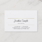 Elegant handgeschreven script Gold Luxury Plain Visitekaartje (Voorkant)